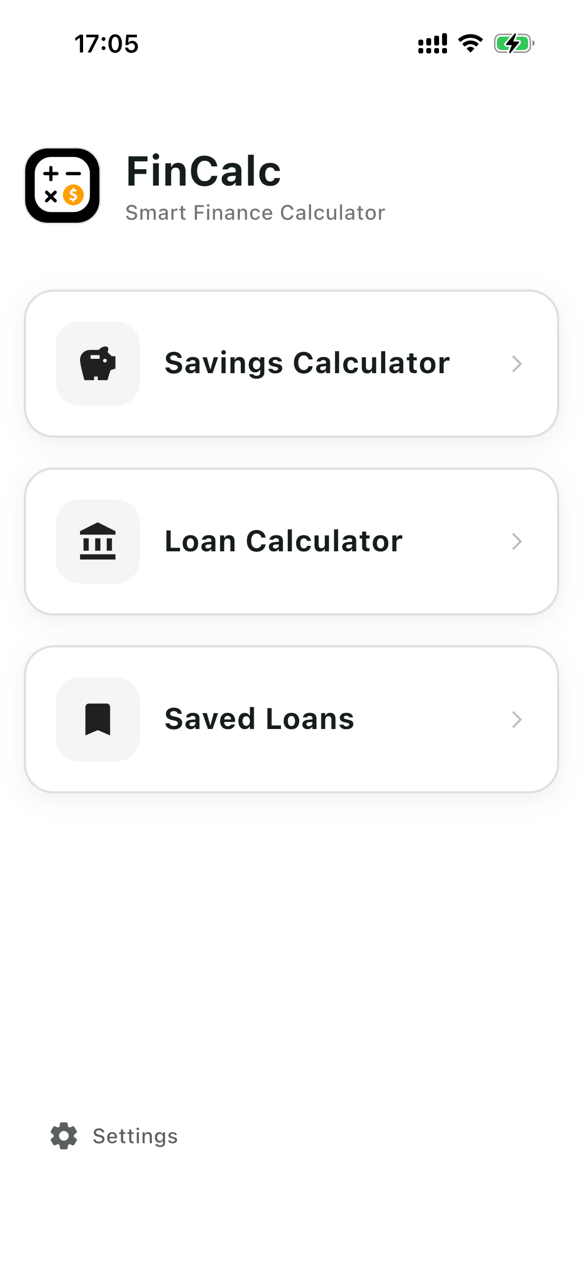 FinCalc Home
