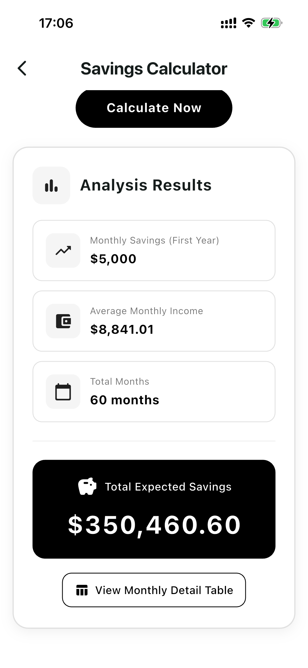 Savings Calculator